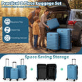 3-Piece Hardside Luggage Set Lightweight Hardside Suitcases with 8-Spinner Wheels