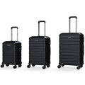 3-Piece Hardside Luggage Set Lightweight Hardside Suitcases with 8-Spinner Wheels