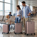 3-Piece Hardside Luggage Set Lightweight Hardside Suitcases with 8-Spinner Wheels