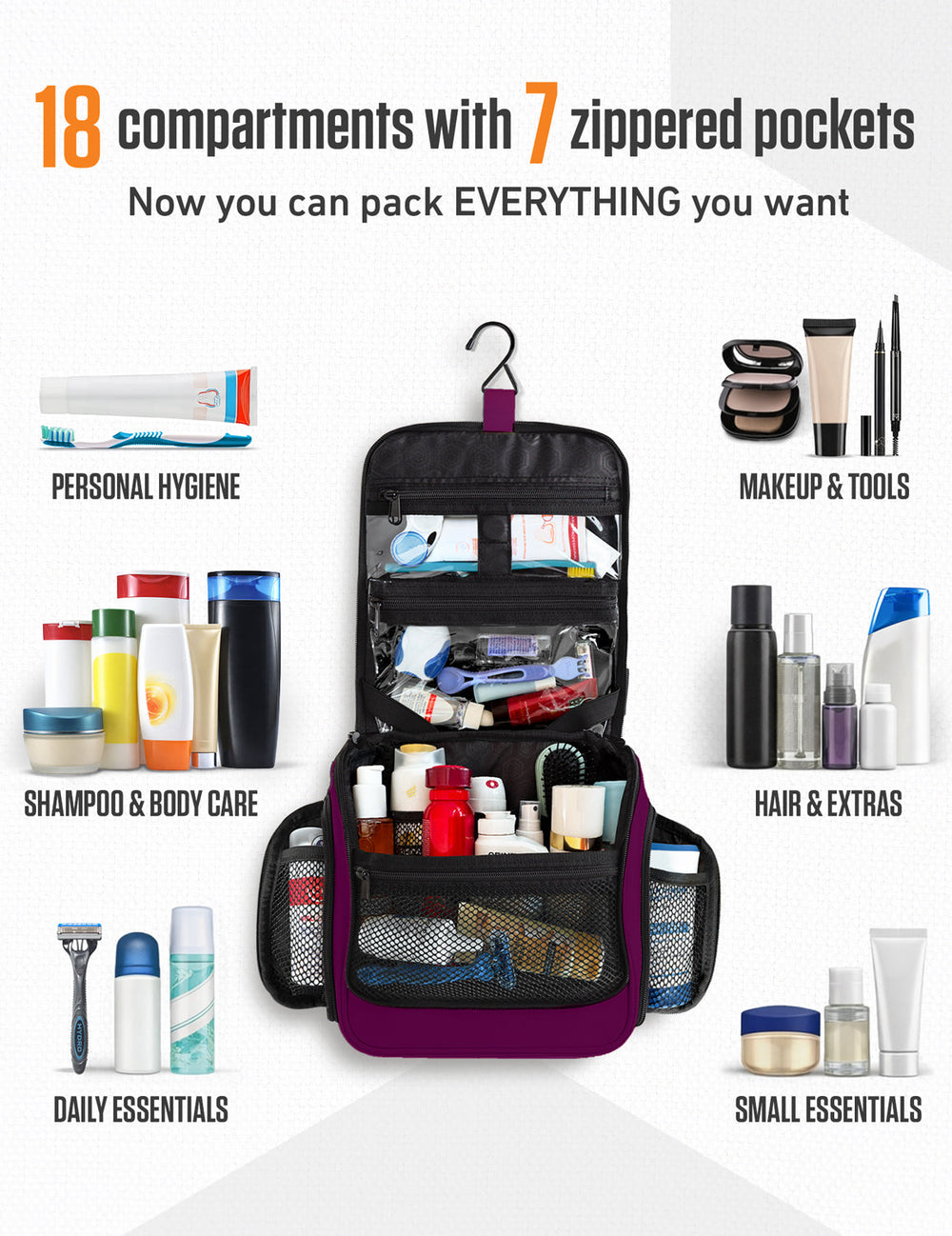 Hanging Travel Toiletry Bag