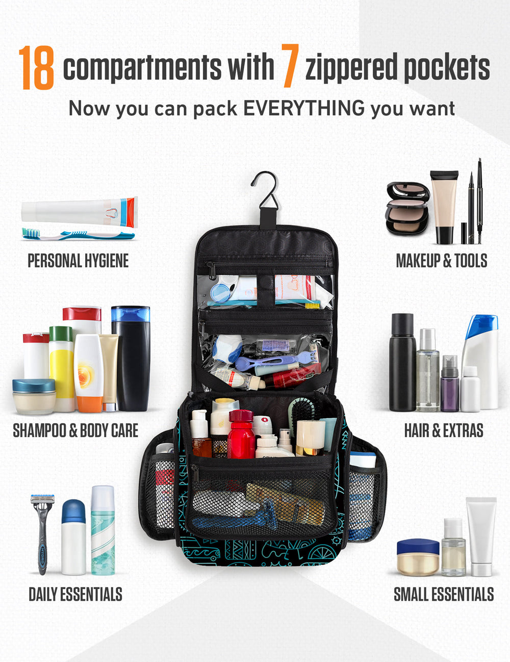 Hanging Travel Toiletry Bag
