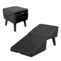 2-in-1 Convertible Wooden Home Step Stool Dog Ramp Stairs, Dog Ramp Ottoman, Folding Non Slip Split Ottoman Doggie Ramp