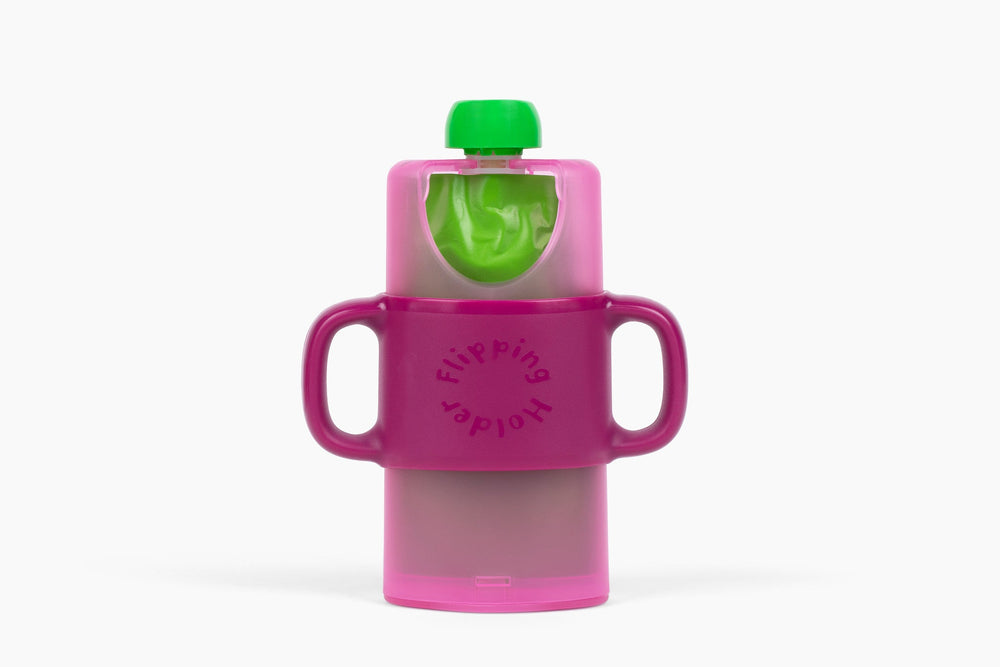 KiddyTrek 4-in-1 Sip & Snack Set - Food Pouch & Juice Box Holder, Snack Cup, Sip Cup ALL IN ONE